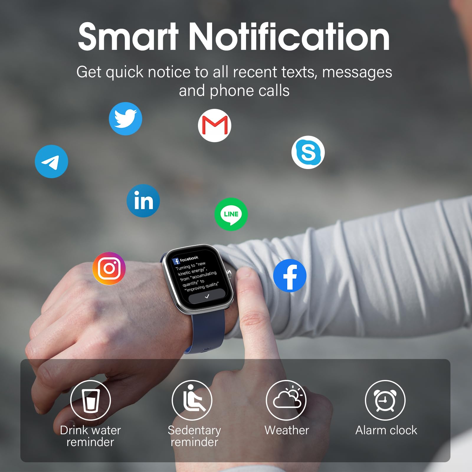 Csasan Smart Watch, 1.91 '' Hd Screen Smartwatch For Men Women(Answer/Make Call), Fitness Watch With Heart Rate Monitor, Ip68 Wa